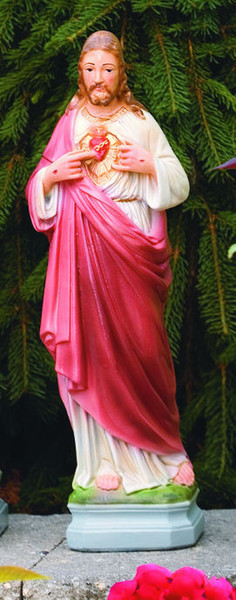Sacred Heart Of Jesus Hand Painted in Rich Colors